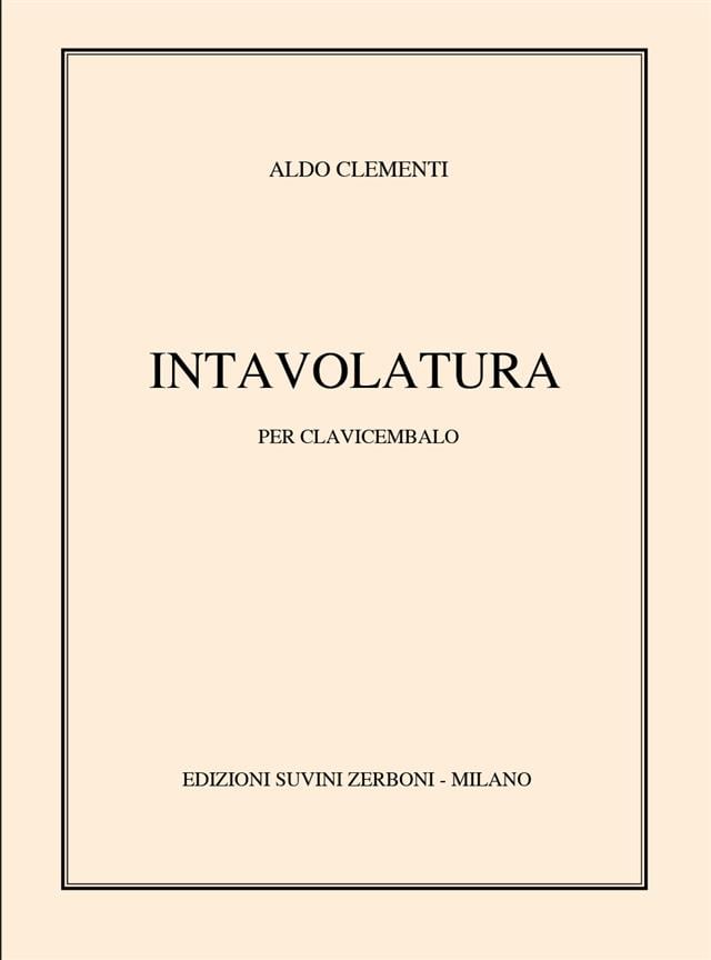 Intavolatura (1963) Per Clavicembalo (5-7 Circa)